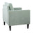 LumiSource Wendy Accent Chair, Black Wood/Light Green Fabric