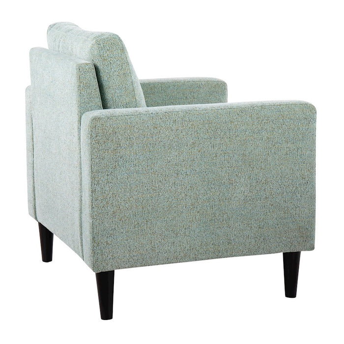 LumiSource Wendy Accent Chair, Black Wood/Light Green Fabric