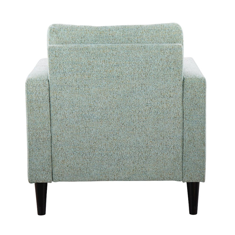 LumiSource Wendy Accent Chair, Black Wood/Light Green Fabric