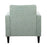 LumiSource Wendy Accent Chair, Black Wood/Light Green Fabric