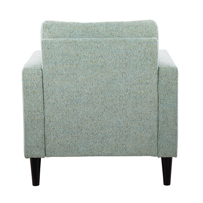 LumiSource Wendy Accent Chair, Black Wood/Light Green Fabric