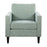 LumiSource Wendy Accent Chair, Black Wood/Light Green Fabric