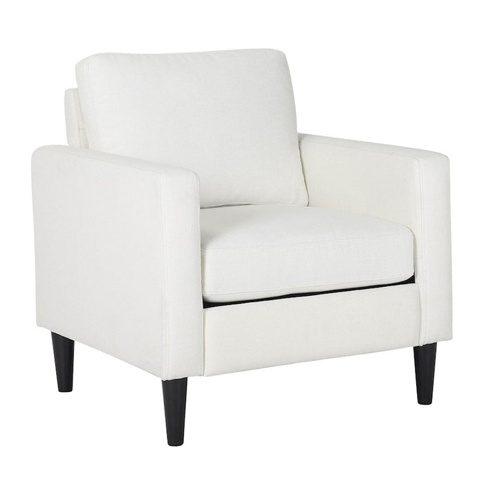 LumiSource Wendy Arm Chair in Black Wood/Cream Fabric - CHR-WENDYBKCR