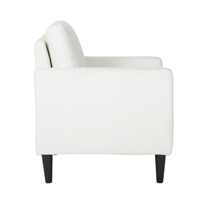 LumiSource Wendy Arm Chair in Black Wood/Cream Fabric