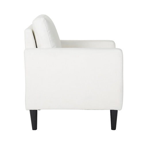 LumiSource Wendy Arm Chair in Black Wood/Cream Fabric