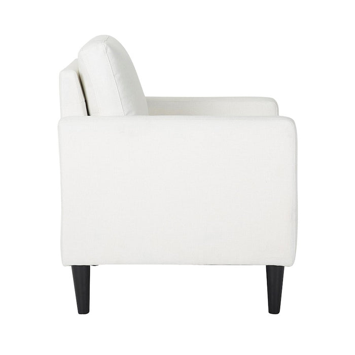LumiSource Wendy Arm Chair in Black Wood/Cream Fabric