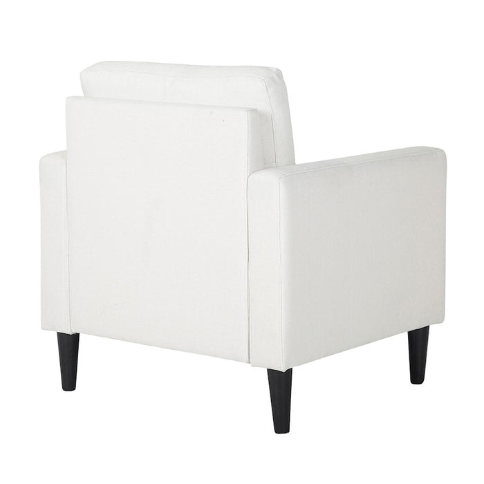 LumiSource Wendy Arm Chair in Black Wood/Cream Fabric