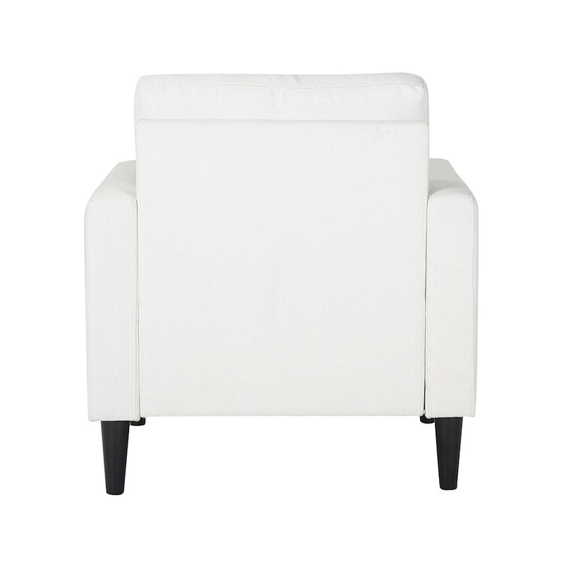 LumiSource Wendy Arm Chair in Black Wood/Cream Fabric