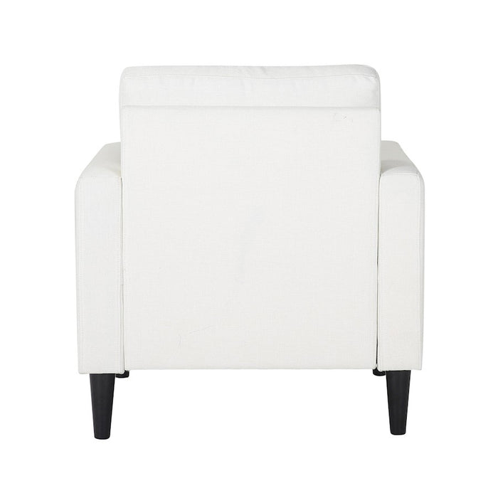LumiSource Wendy Arm Chair in Black Wood/Cream Fabric