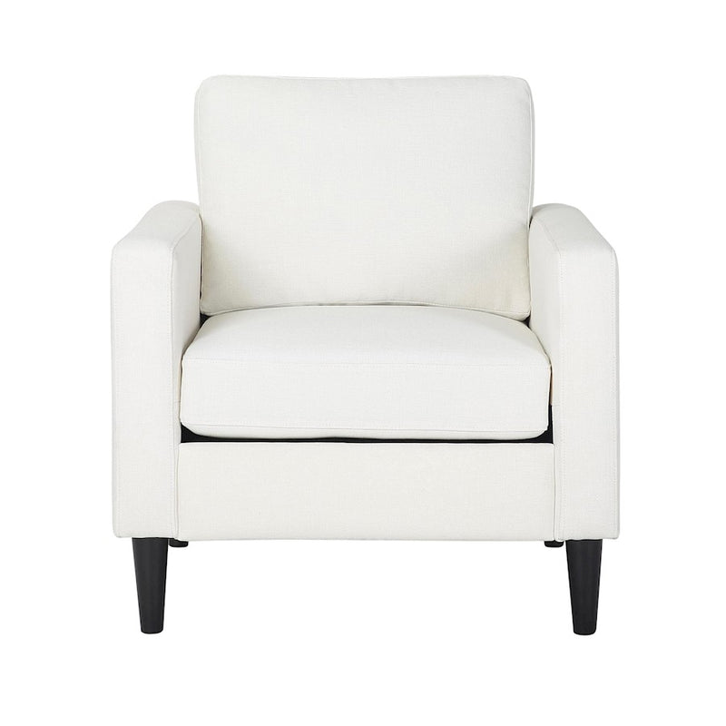 LumiSource Wendy Arm Chair in Black Wood/Cream Fabric