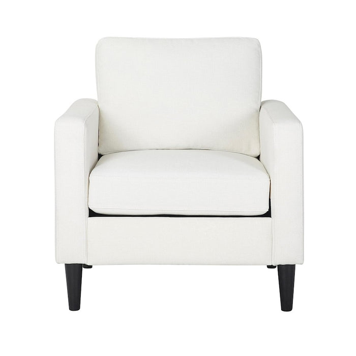 LumiSource Wendy Arm Chair in Black Wood/Cream Fabric