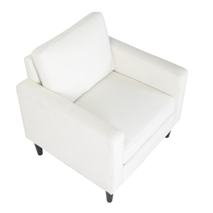 LumiSource Wendy Arm Chair in Black Wood/Cream Fabric