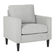 LumiSource Wendy Arm Chair in Black Wood/Grey Fabric - CHR-WENDYBKGY