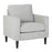 LumiSource Wendy Arm Chair in Black Wood/Grey Fabric - CHR-WENDYBKGY