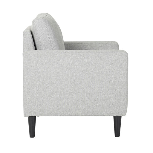 LumiSource Wendy Arm Chair in Black Wood/Grey Fabric