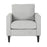 LumiSource Wendy Arm Chair in Black Wood/Grey Fabric