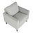 LumiSource Wendy Arm Chair in Black Wood/Grey Fabric