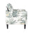 LumiSource Wendy Arm Chair, Black/Cream/Green Floral Print