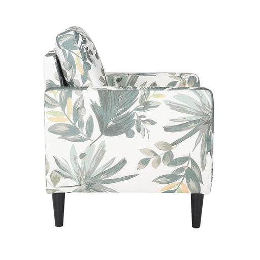 LumiSource Wendy Arm Chair, Black/Cream/Green Floral Print