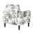 LumiSource Wendy Arm Chair, Black/Cream/Green Floral Print