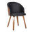 LumiSource Ahoy Side Chair in Walnut Bamboo/Black PU - CHS-AHOYWLBK