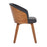 LumiSource Ahoy Side Chair in Walnut Bamboo/Black PU