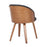 LumiSource Ahoy Side Chair in Walnut Bamboo/Black PU