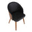 LumiSource Ahoy Side Chair in Walnut Bamboo/Black PU