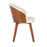 LumiSource Ahoy Side Chair in Walnut Bamboo/Cream PU