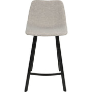 LumiSource Outlaw Counter Stool Set of 2 | Industrial Grey PU Leather and Black Metal | Kitchen & Bar Seating | Model CS-OUTLWBK-GY2