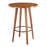 LumiSource Ahoy Counter Table, Walnut Bamboo/Black Metal