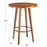 LumiSource Ahoy Counter Table, Walnut Bamboo/Black Metal
