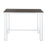 LumiSource Roman Counter Table, Vintage White/Espresso Bamboo