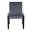 LumiSource Carmen Chair, Set of 2, Black/Crushed Blue Velvet