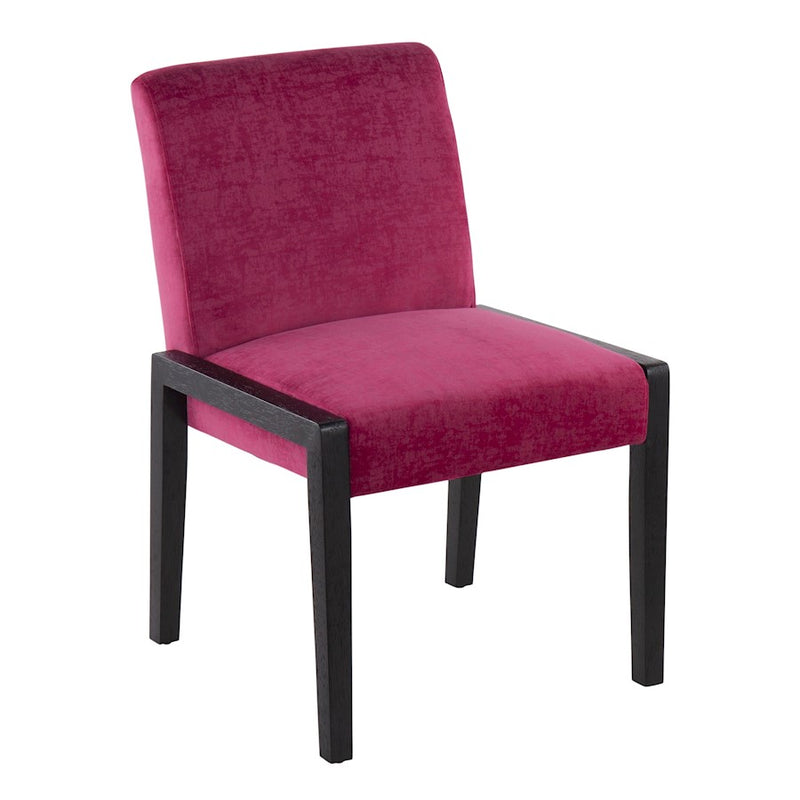 LumiSource Carmen Chair, Set of 2, Black/Crushed Hot Pink