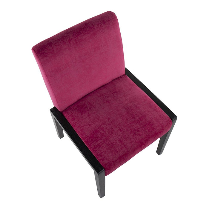 LumiSource Carmen Chair, Set of 2, Black/Crushed Hot Pink