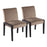 LumiSource Carmen Chair, Set of 2, Black/Crushed Light Brown - DC-CARMENBKCVLBN2