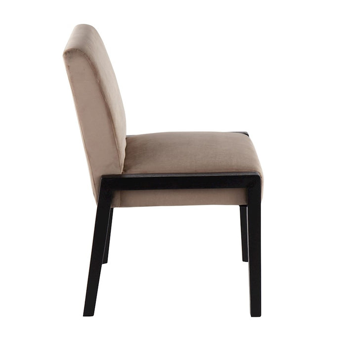 LumiSource Carmen Chair, Set of 2, Black/Crushed Light Brown