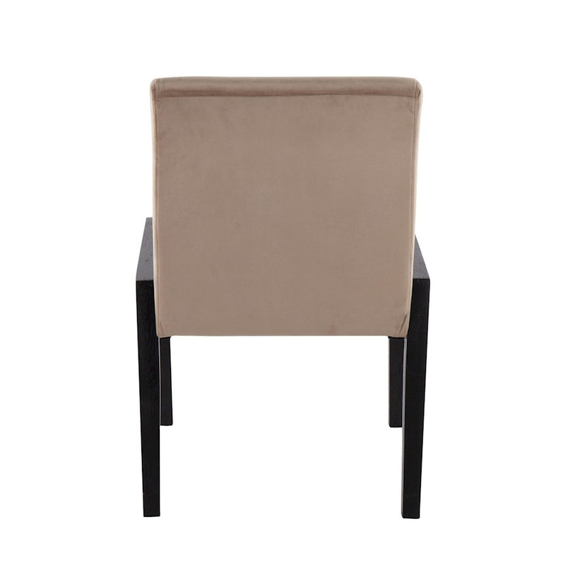 LumiSource Carmen Chair, Set of 2, Black/Crushed Light Brown