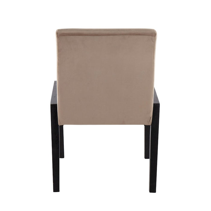 LumiSource Carmen Chair, Set of 2, Black/Crushed Light Brown