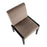 LumiSource Carmen Chair, Set of 2, Black/Crushed Light Brown