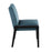 LumiSource Carmen Chair, Set of 2, Black/Crushed Teal Velvet