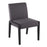 LumiSource Carmen Chair, Set of 2, Black Wood/Grey Fabric