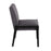 LumiSource Carmen Chair, Set of 2, Black Wood/Grey Fabric