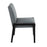 LumiSource Carmen Chair, Set of 2, Black Wood/Teal Fabric