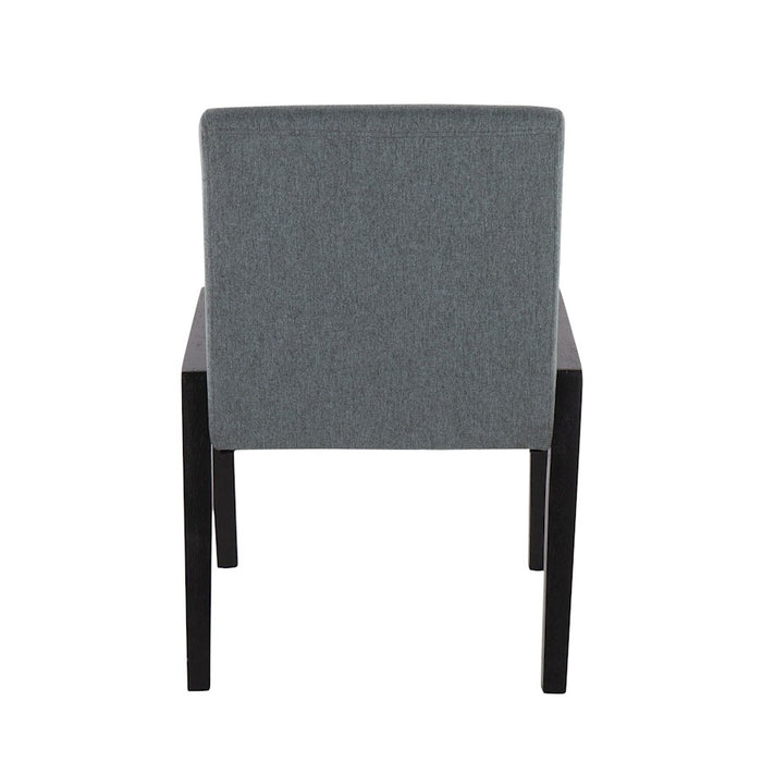 LumiSource Carmen Chair, Set of 2, Black Wood/Teal Fabric