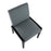 LumiSource Carmen Chair, Set of 2, Black Wood/Teal Fabric