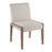 LumiSource Carmen Chair, Set of 2, White Washed Wood/Beige