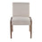 LumiSource Carmen Chair, Set of 2, White Washed Wood/Beige