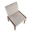 LumiSource Carmen Chair, Set of 2, White Washed Wood/Beige